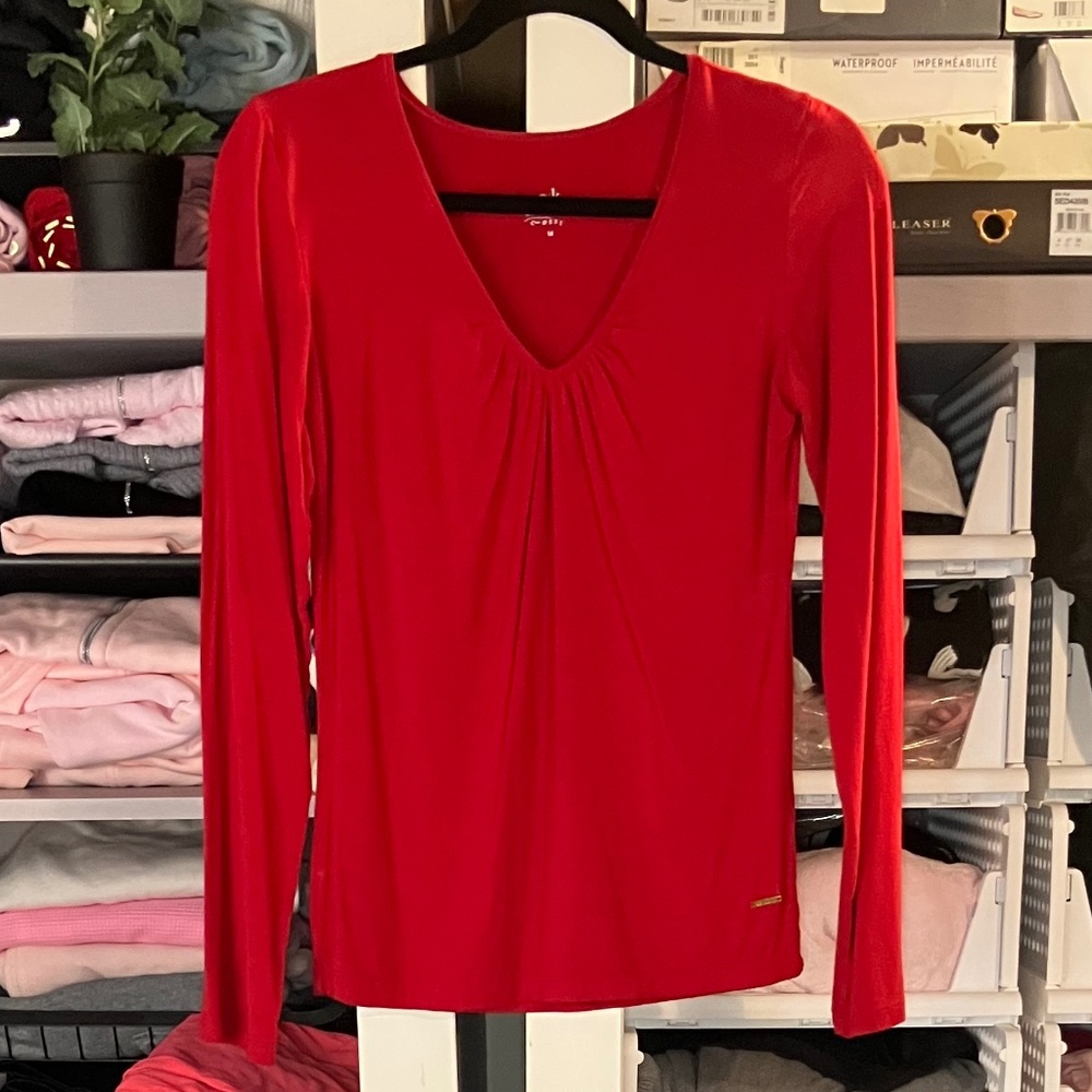 Anne Kanner Red Long Sleeve Shirt
